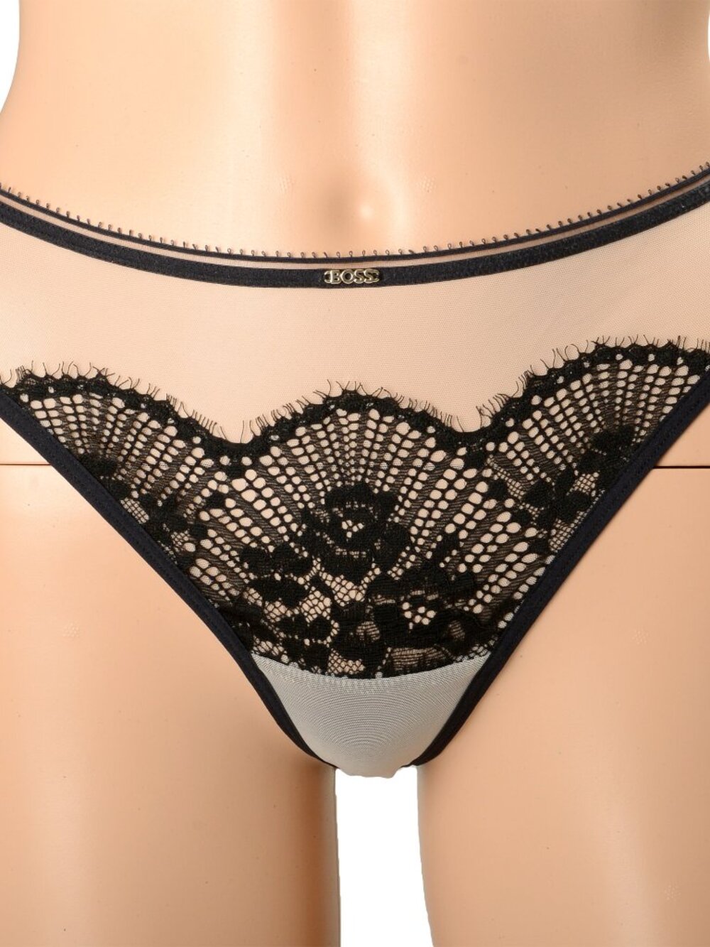 Hugo Boss Women's "Thong_AURORA" Lace Trimmed Thong Panties US S IT 40